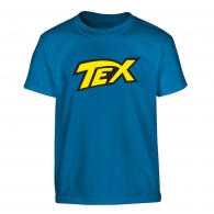 Abbigliamento - T-shirt - tex - giallo su blu: Taglia m