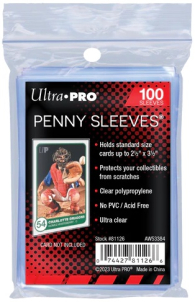 Accessori Cards - 100 card sleeves - board game: Clear - penny sleeves - formato usa 67 x 92