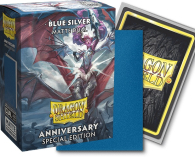 Accessori Cards - 100 card sleeves - buste protettive per cards: Dual sleeves matte cobalt & silver - formato usa 66 x 91