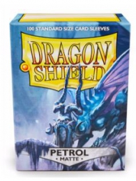 Accessori Cards - 100 card sleeves - buste protettive per cards: Matte petrol - formato usa 66 x 91