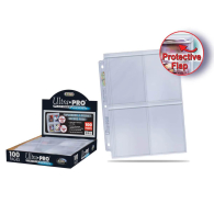 Accessori Cards - 100 fogli per raccoglitore ad anelli: 4 tasche - tasche per toploader - platinum series