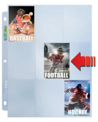 Accessori Cards - 100 fogli per raccoglitore ad anelli: 9 tasche - 3 buchi side-load - platinum series