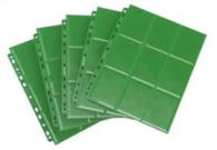 Accessori Cards - 10 fogli per raccoglitore ad anelli: 9 tasche - green