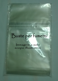 Accessori Fumetti - 100 buste con adesivo per fumetti n.1: 08,7 x 17cm - striscia 
