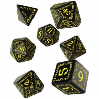 Dadi - 7 dadi poliedrici runic - black/yellow