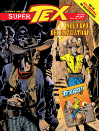 Fumetto - Tex - super n.18: Cover b - nel covo dei razziatori - mini copertina tex 400
