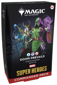 Mazzo commander - marvel super heroes: Destino trionfa - blu/nero/rosso - english