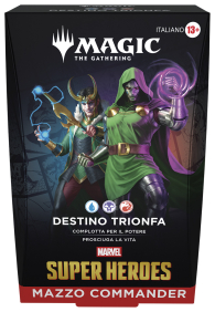 Mazzo commander - marvel super heroes: Destino trionfa - blu/nero/rosso