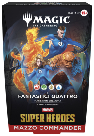 Mazzo commander - marvel super heroes: I fantastici quattro - rosso/verde/bianco/blu
