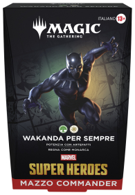Mazzo commander - marvel super heroes: Wakanda per sempre - verde/bianco