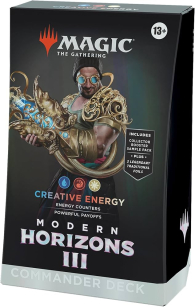Mazzo commander - orizzonti di modern iii: Creative energy - blu/rosso/bianco