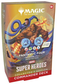 Mazzo commander collector - marvel super heroes: I fantastici quattro - rosso/verde/bianco/blu - english