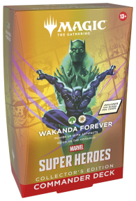 Mazzo commander collector - marvel super heroes: Wakanda per sempre - verde/bianco - english