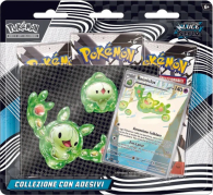 Box pokemon - scarlatto e violetto - luce nera: Collezione con adesivi - reuniclus